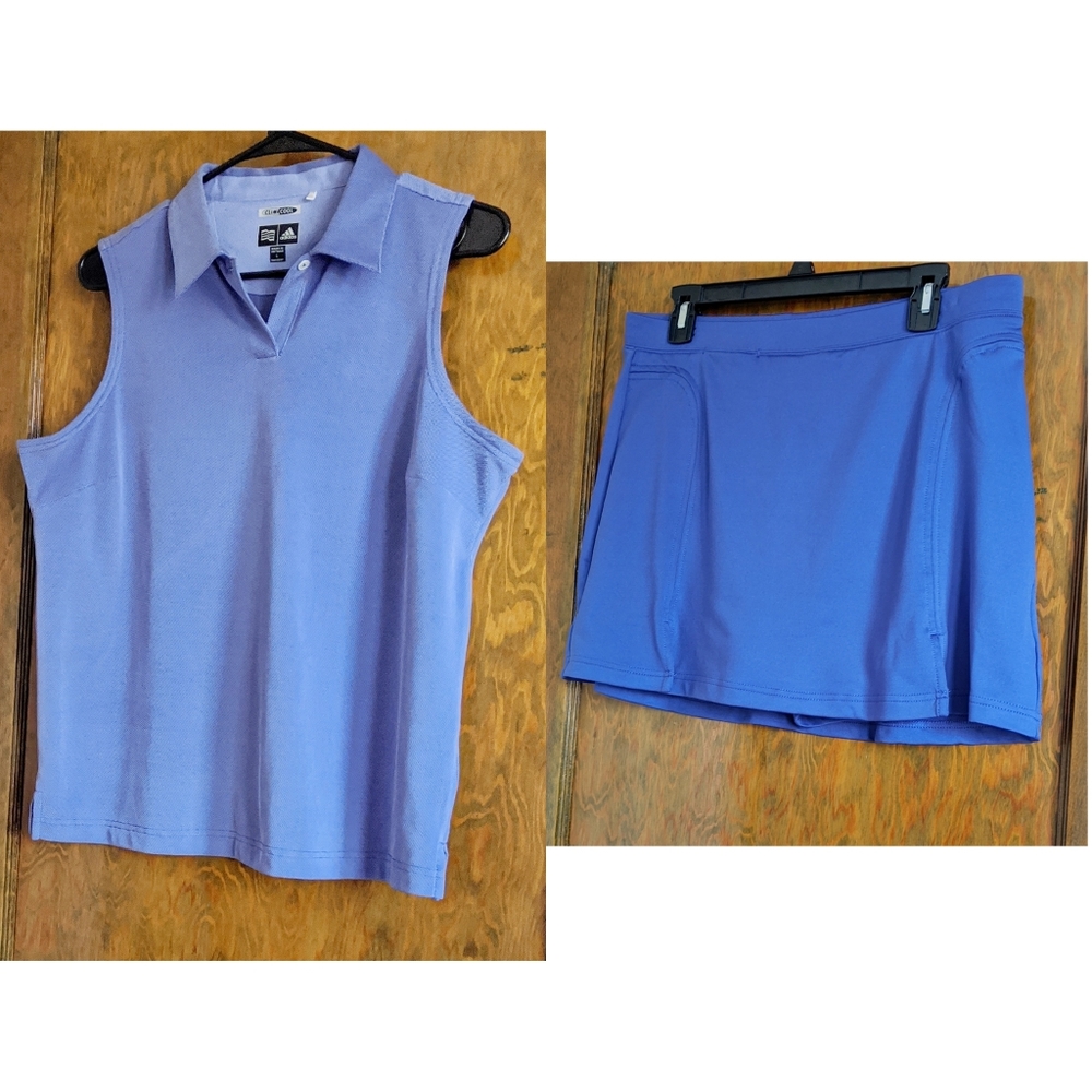 Adidas ClimaCool Skirt, Sleeveless Polo, Golf Set - Picture 1 of 8